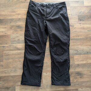 Eddie Bauer Men's Black Fleece Lined Tech Pant 36X30 Outdoors Hiking Nylon